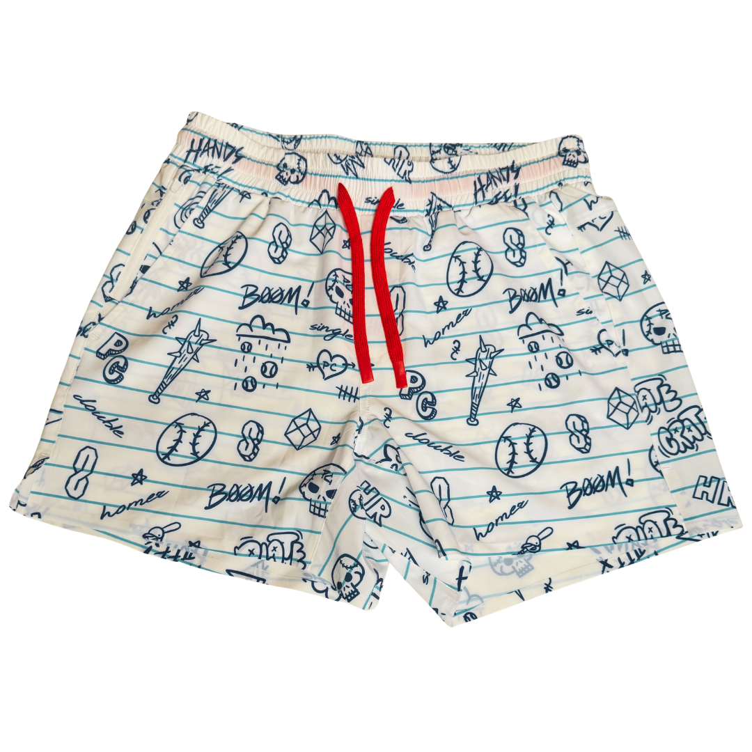 White Doodle Shorts White Doodle Shorts