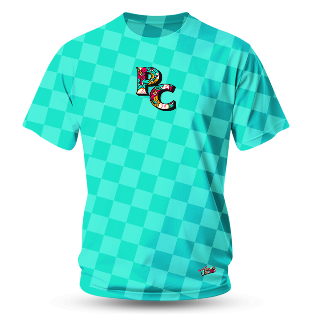 Summer Vibes Checkered Performance Tee Summer Vibes Checkered Performance Tee