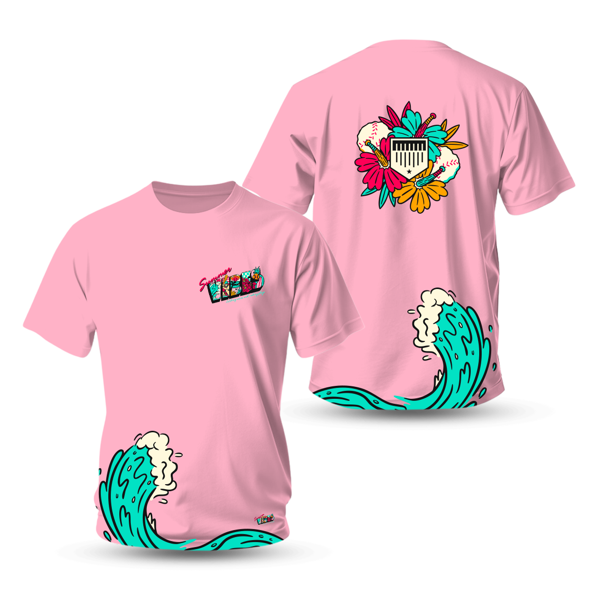 Summer Vibes Pink Tee Summer Vibes Pink Tee