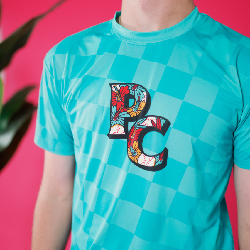 Summer Vibes Checkered Performance Tee Summer Vibes Checkered Performance Tee