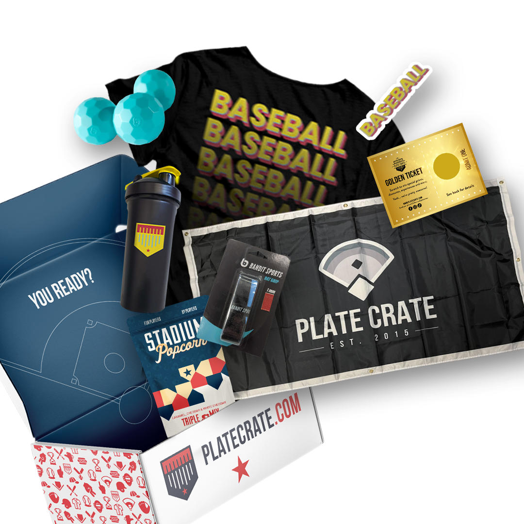 Plate Crate box, baseball box, baseball subscription box, baseball gear