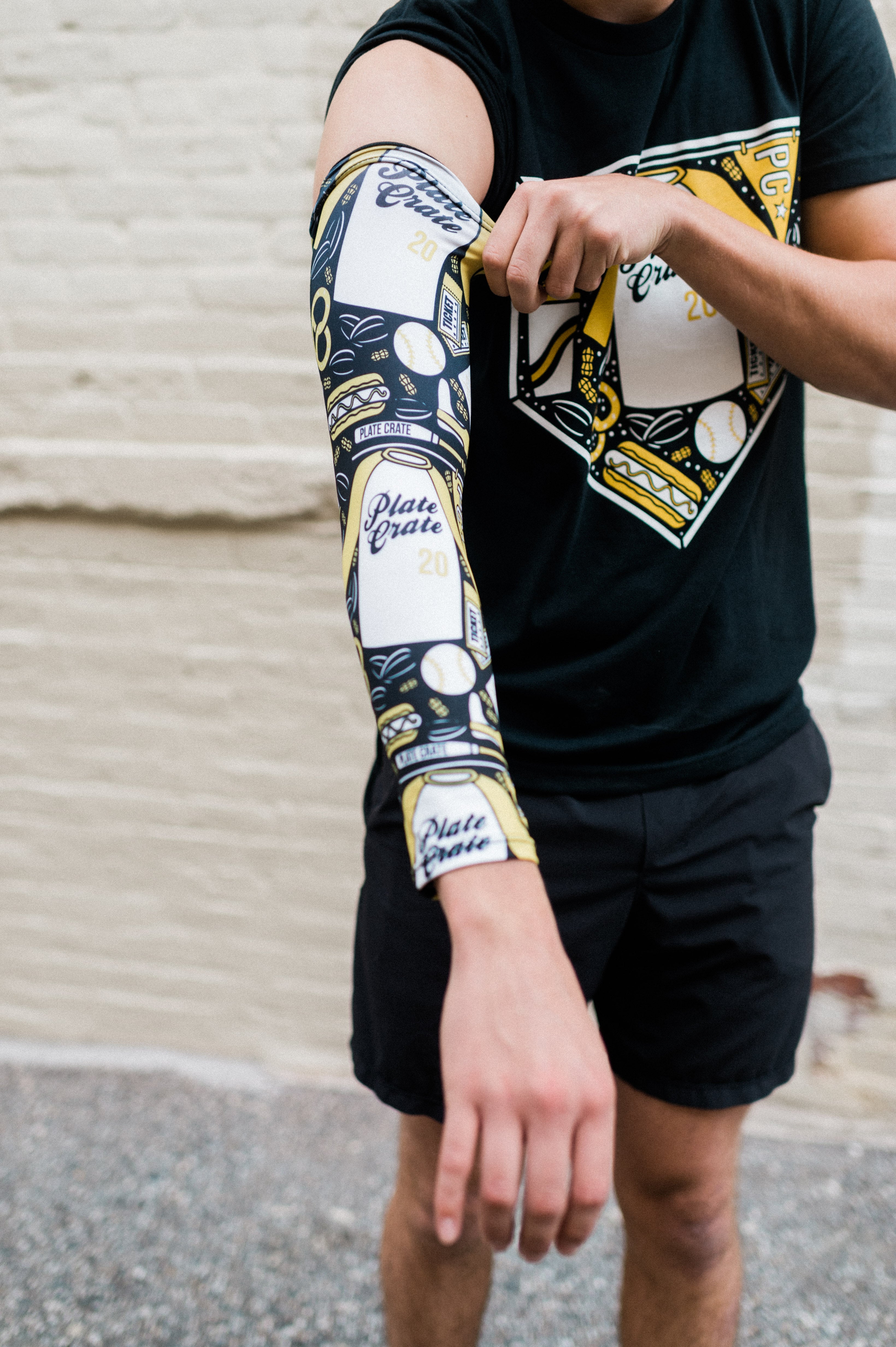 Ballpark Vibes patterned Baseball Arm Sleeve