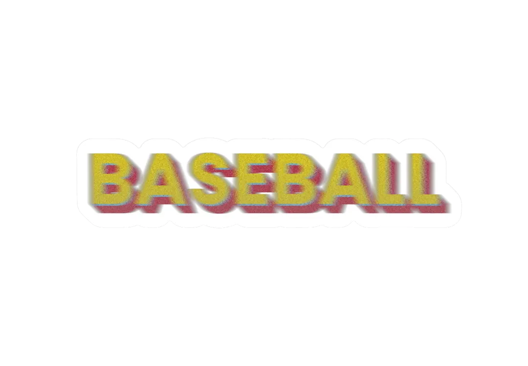 Baseball stickers, blur sticker, 
