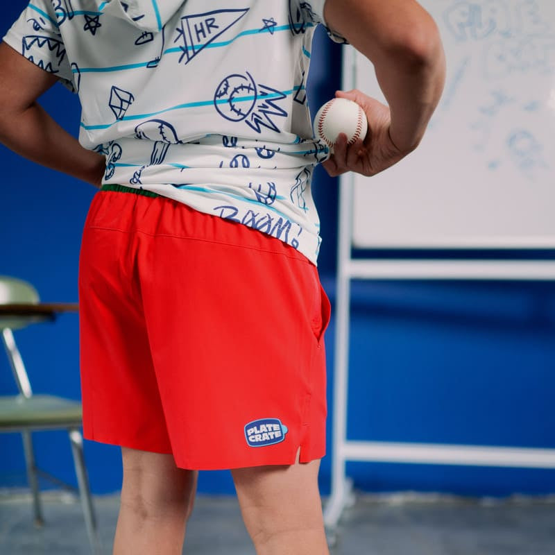 Apple Shorts Back2school Plate Crate Bandit Sports