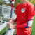 baseball arm sleeve, red arm sleeve