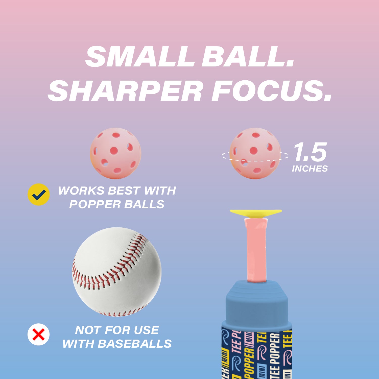 RAC Tee Popper Mini + 12 Ball Bundle