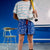 Blue Doodle Shorts Back2school Plate Crate Bandit Sports