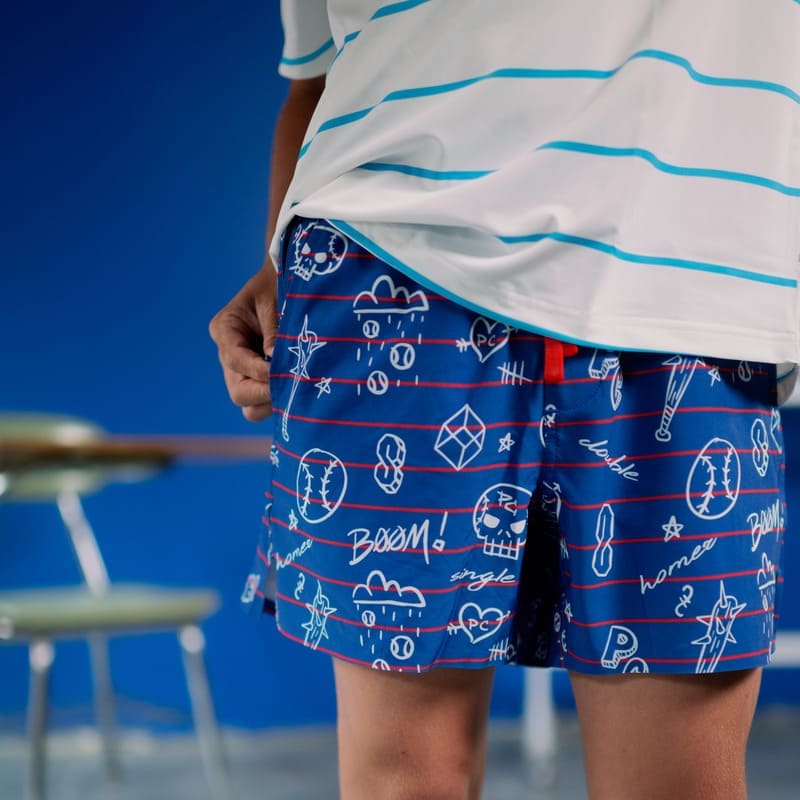 Blue Doodle Shorts Back2school Plate Crate Bandit Sports