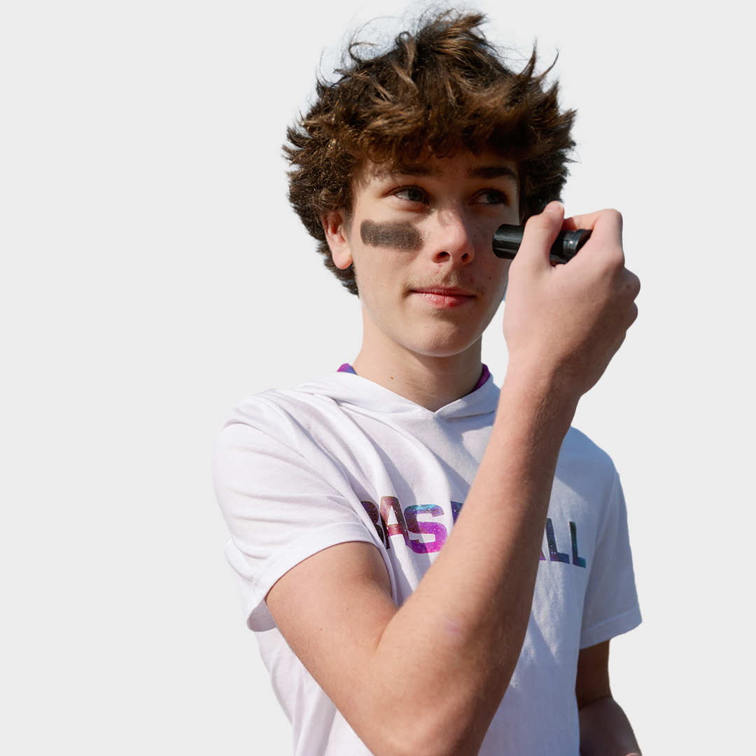 Eye black stick for baseball, eye back stick