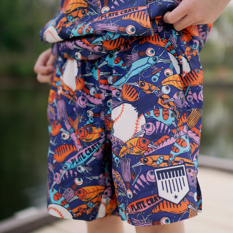 Gone Fishin' Shorts Plate Crate Bandit Sports