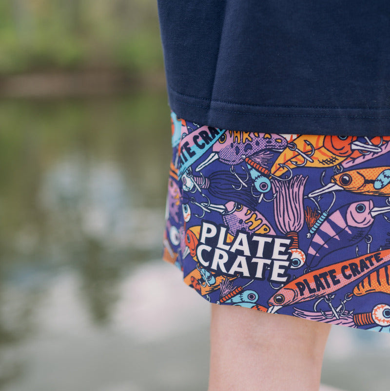 Gone Fishin' Shorts Plate Crate Bandit Sports