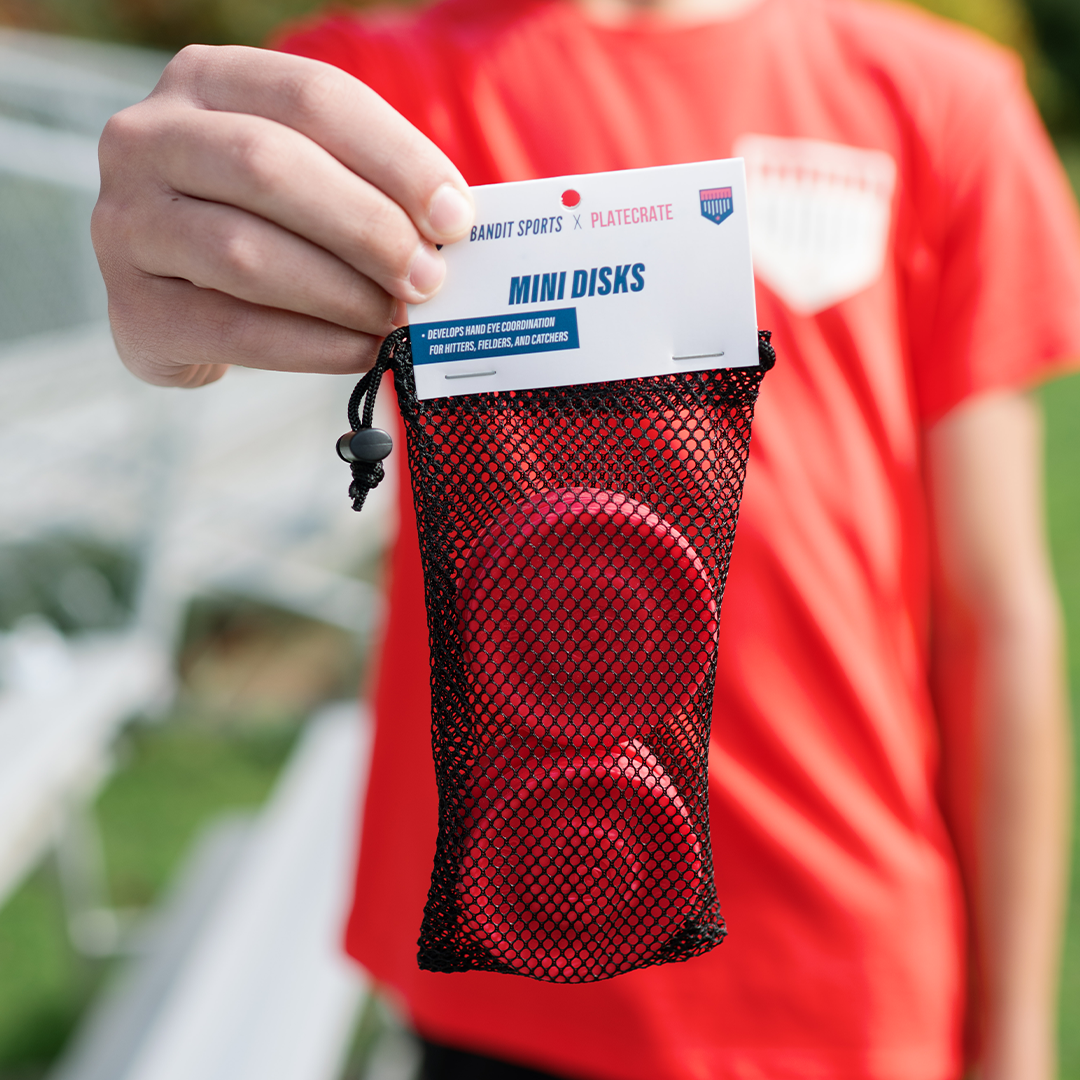 red mini disks, bandit sports mini disks