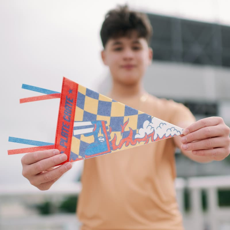 Pennant Race Car Plate Crate Bandit Sports