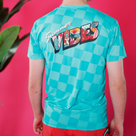 Summer Vibes Checkered Performance Tee