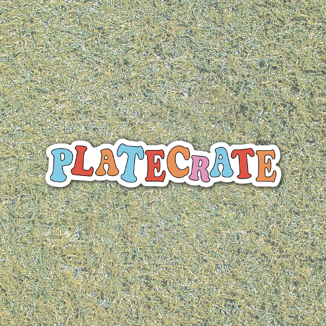 PlateCrate Sticker, Plate crate sticker, baseball sticker