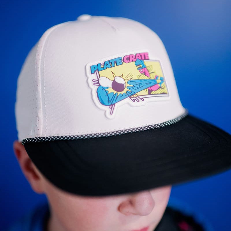 Super Hero White Hat Plate Crate Bandit Sports