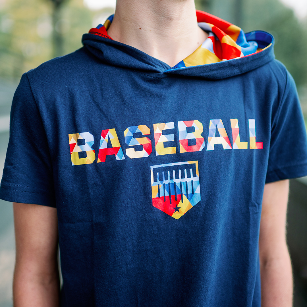 short sleeve baseball hoodie, navy hoodie