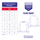 Updated Branding Sizing Chart Crewneck Sweathirt