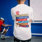 White Books Tee Back2school Plate Crate Bandit Sports