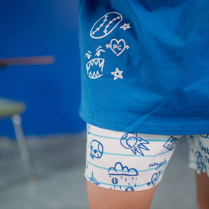 White Doodle Shorts Back2school Plate Crate Bandit Sports