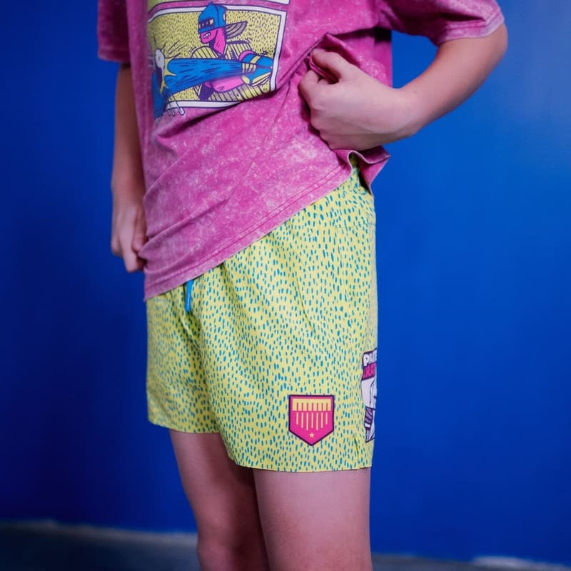 Yellow Impact Shorts Plate Crate Bandit Sports