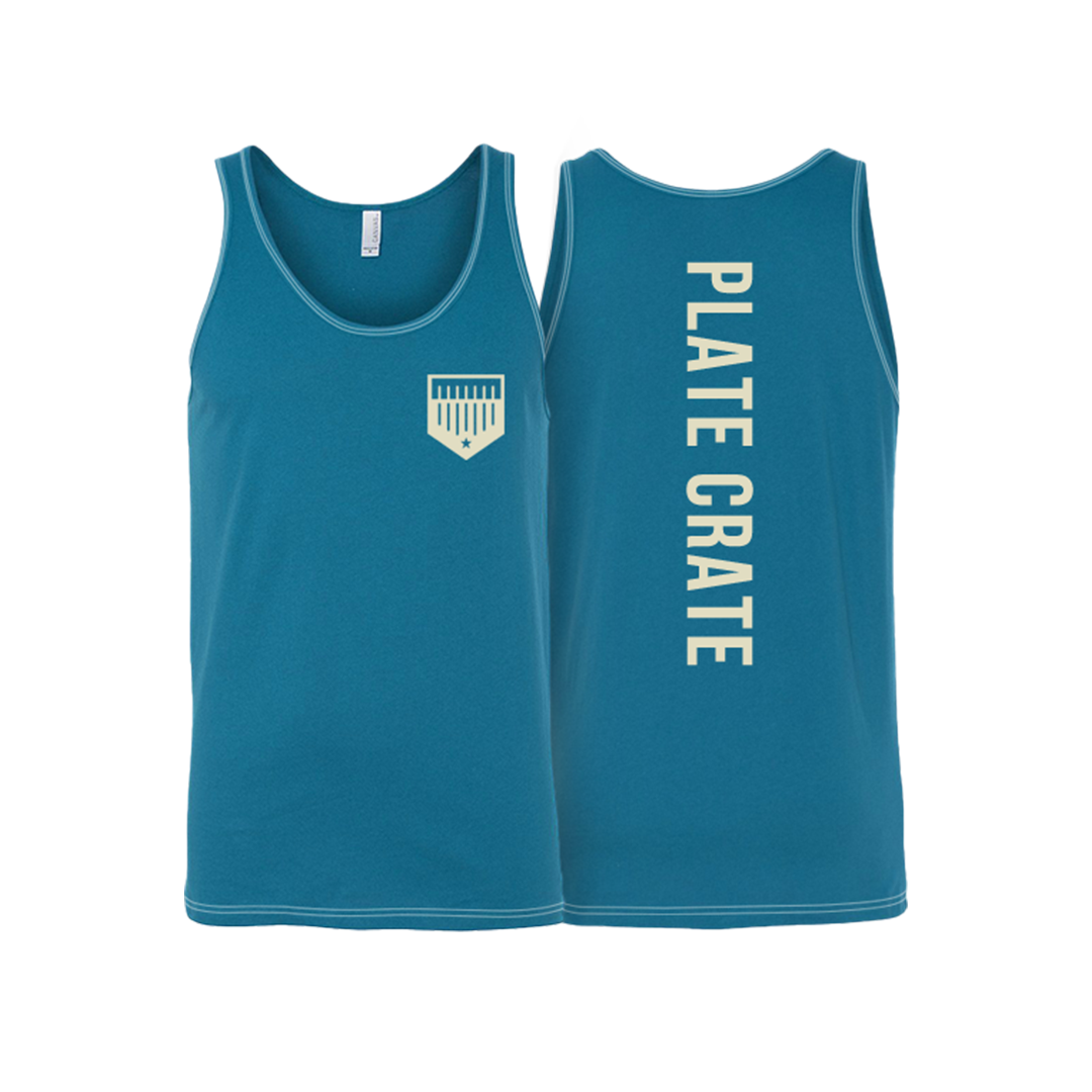 Tank top, Tank Tops for men, Blue Tank Top, Plate Crate