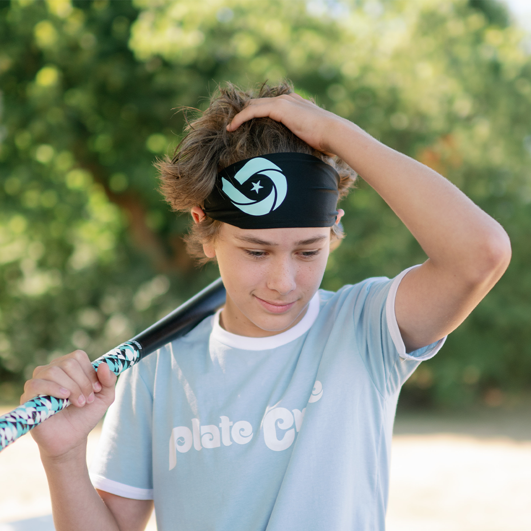 Baseball Headband, retro headband, bandit sports headband, black headband