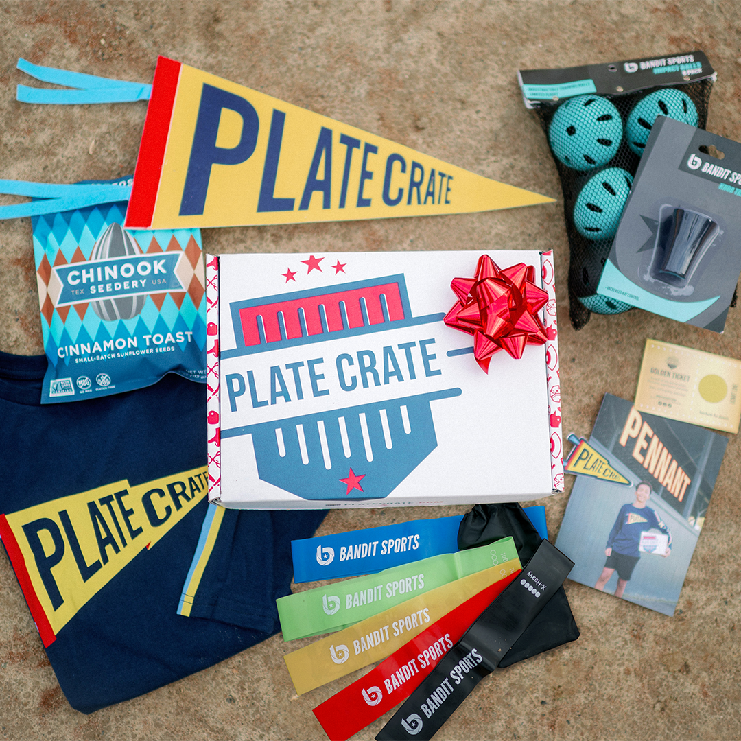 Plate Crate Pennant Crate, baseball subscription box, baseball box, baseball gifts
