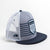 Blue and Grey Striped Mesh Trucker  Bandit Sports Plate Crate 