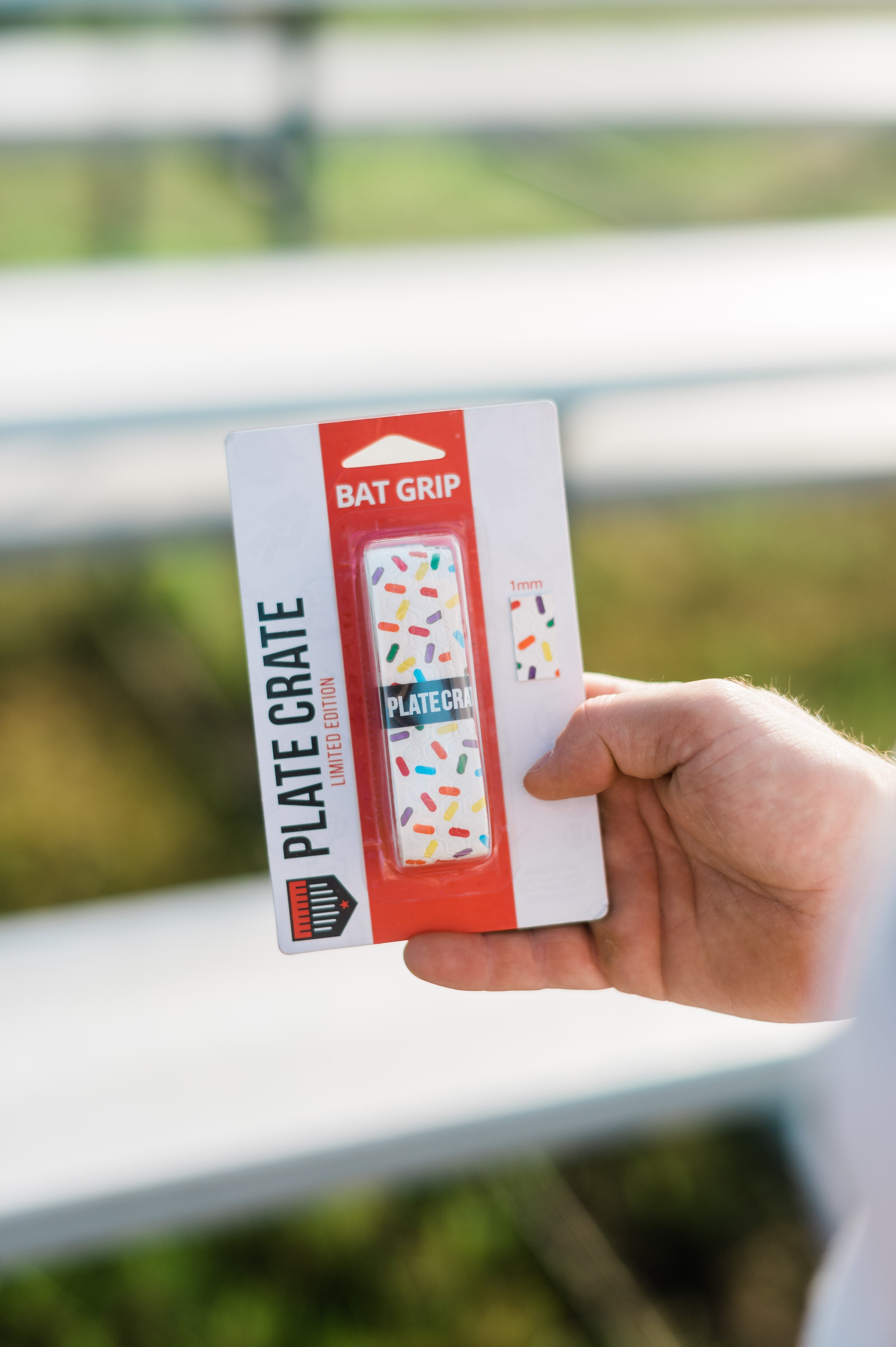 Plate Crate Sprinkle Bat Grip in Packaging