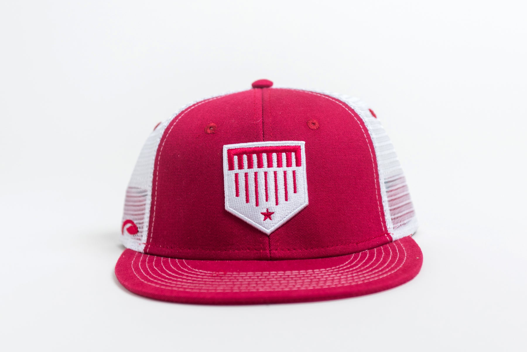 red mesh trucker hat image 3