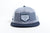 grey and blue striped trucker hat image 3