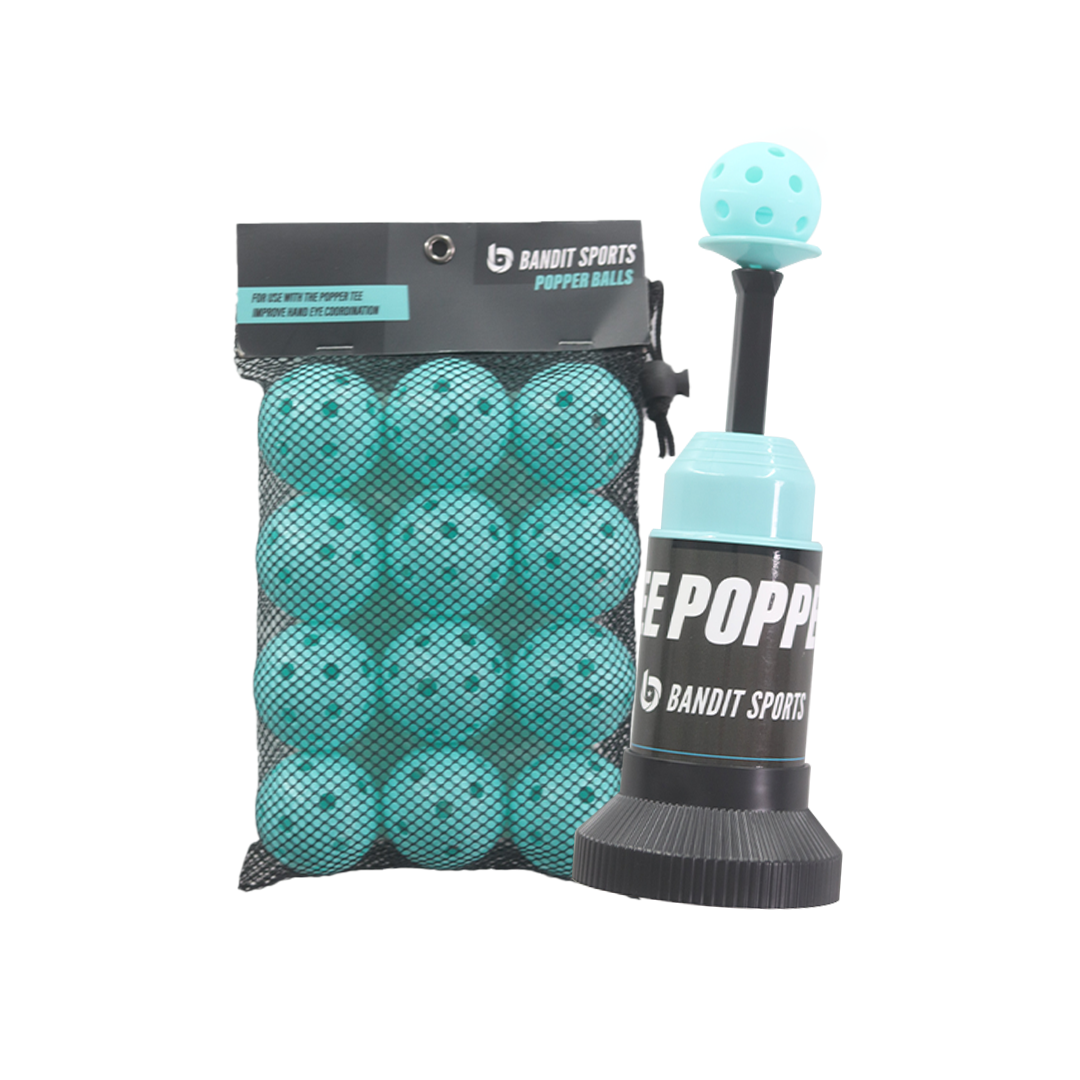 Tee popper, popper balls, training balls