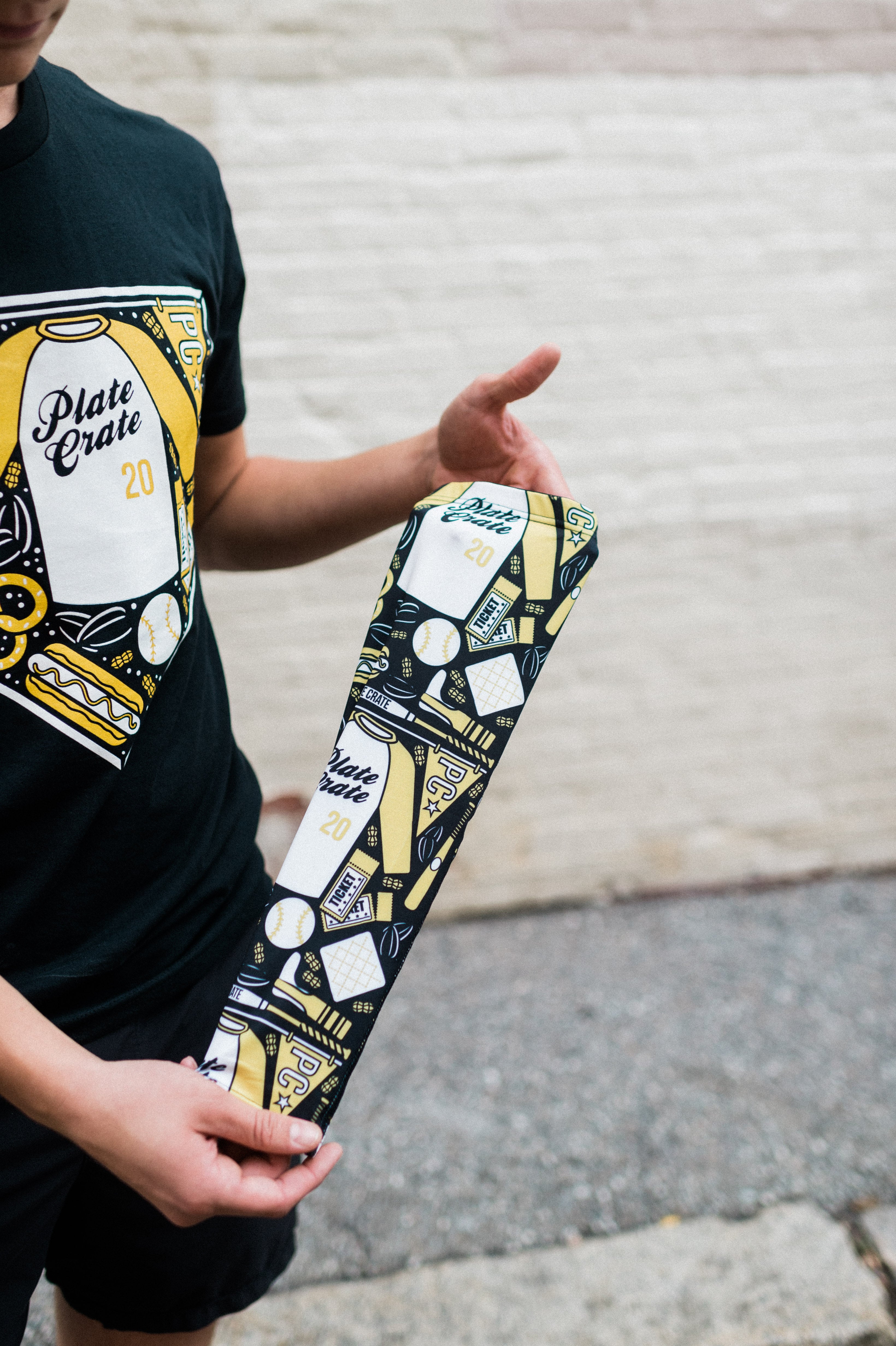 Ballpark Vibes patterned Baseball Arm Sleeve