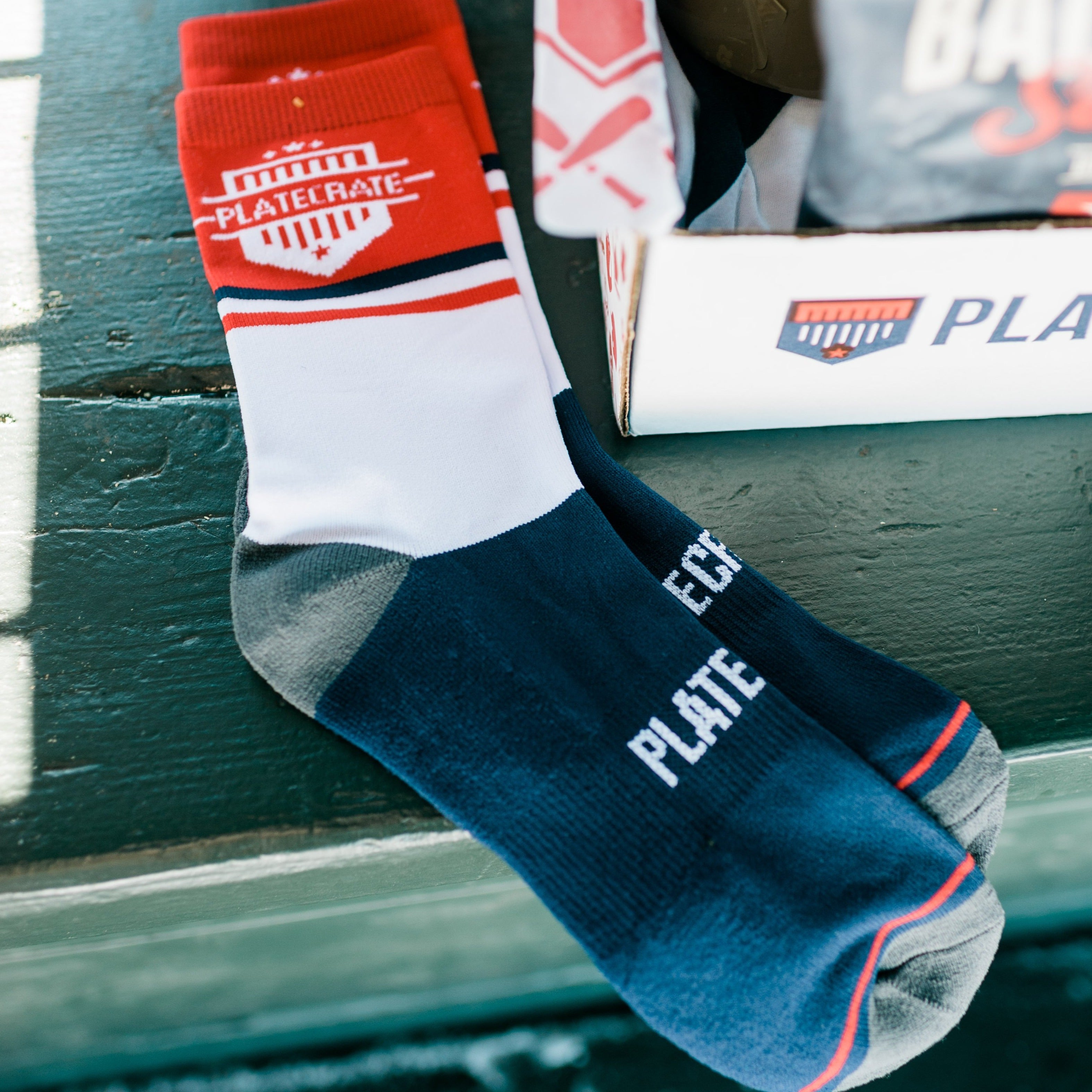Old School Socks - Red White and Blue